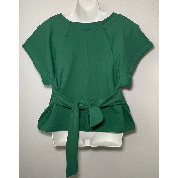 Free People Movement For The Win Tee Heritage Green Tie Waist Sweatshirt -Medium - Picture 9 of 10